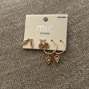 Mia Studio Collection Gold Dainty Hoop Earrings Boho Dainty Interchange Charms